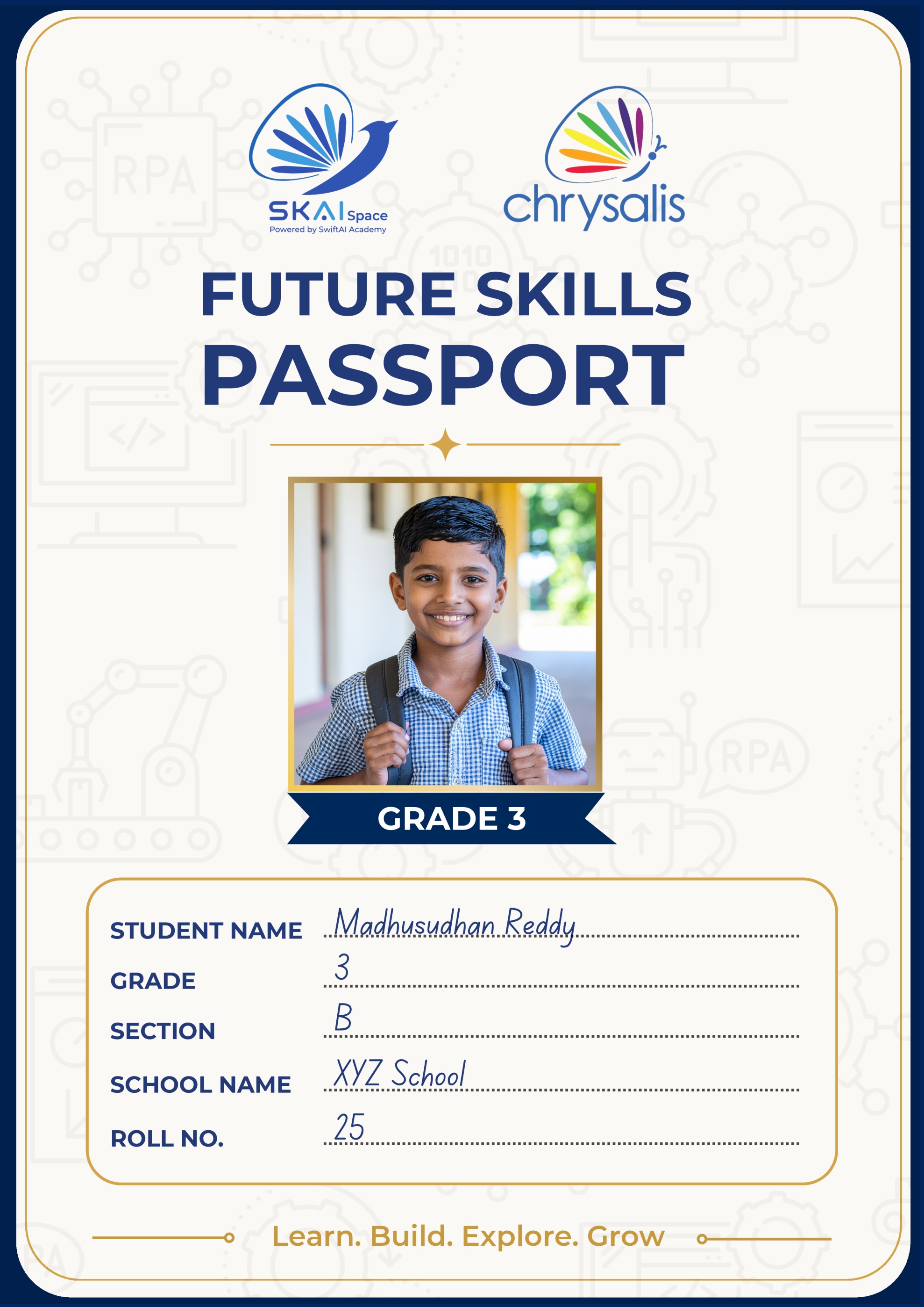 Mission Passport page 2 - student profile